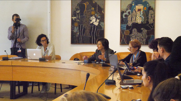 L�intervento di Rosalba Nattero al side event:� Language: a human right� organizzato dalla Society For Threatened Peoples