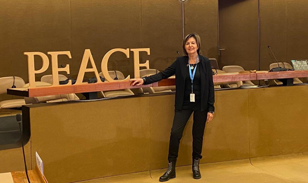 Rosalba Nattero nella Salle XVIII dove si � tenuta l'Assemblea.