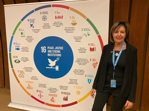 Il cartellone del Sustainable Development Goals, il progetto dell'ONU a cui partecipa la Ecospirituality Foundation
