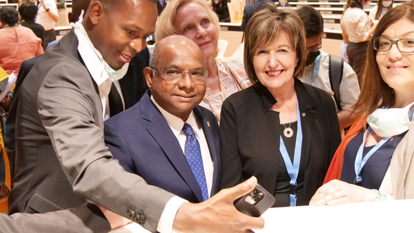 Rosalba Nattero con Abdulla Shahid, Presidente dell'Assemblea Generale dell'ONU